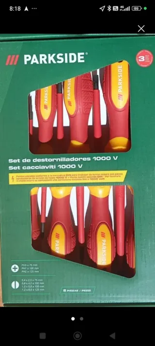 Kit 4 Palancas Parkside y destornilladores