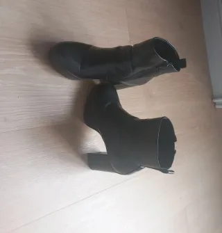 Botines negros plataforma tacón