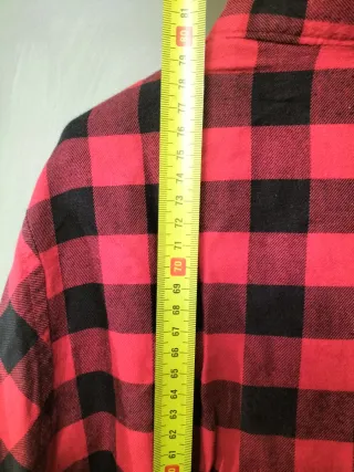 Camicia donna a quadri rossa e nera