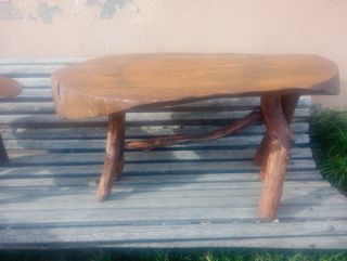 Mesa de centro de roble hecha a mano