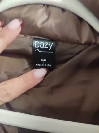 Abrigo acolchado marrón talla L