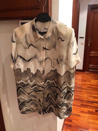 Conjunto top y camisa seda talla 50