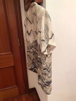 Conjunto top y camisa seda talla 50