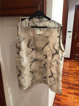 Conjunto top y camisa seda talla 50