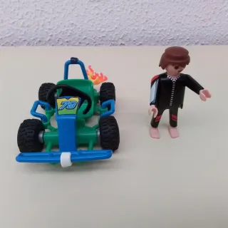 Lote Playmobil: Jinete y  Go Kart