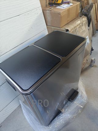 Cubo de basura con doble compartimento - Songmics