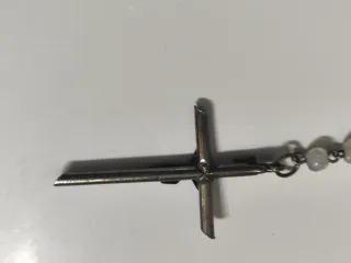 Rosario s. XlX, rosario antiguo,cruz, crucifijo