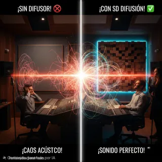 Difusor Acústico Madera Decorativo