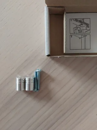 Pomos metálicos IKEA 17mm para mueble baño