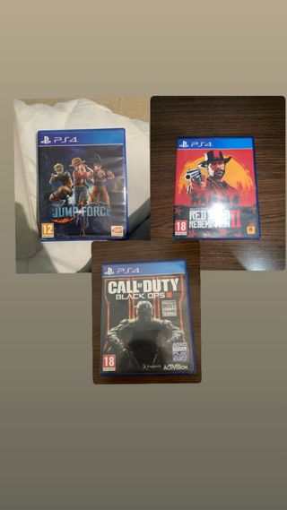 Lote 3 Giochi PS4: Jump Force, RDR2, CoD