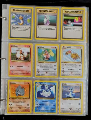 Lotto di 72 vecchie carte pokemon in italiano 2000