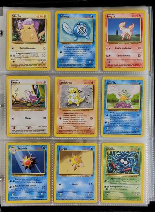 Lotto di 72 vecchie carte pokemon in italiano 2000