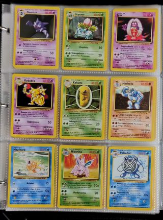 Lotto di 72 vecchie carte pokemon in italiano 2000