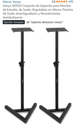 Soportes para altavoces negros