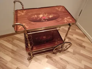 Carrello portavivande ottone