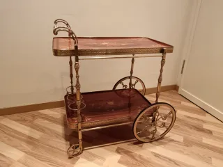 Carrello portavivande ottone