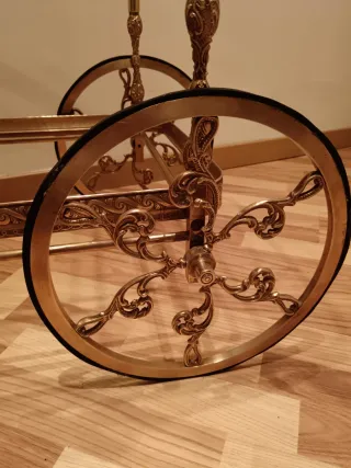 Carrello portavivande ottone