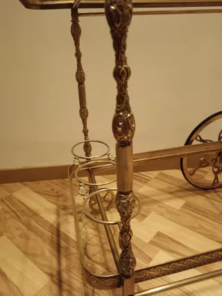 Carrello portavivande ottone