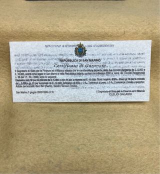 2 Monedas Plata San Marino Jubileo 2000