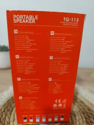 Altavoz Portátil T&G TG-113 Negro/Azul