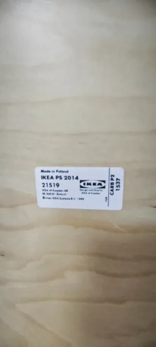 Escritorio Ikea Madera y Metal Blanco rebajado