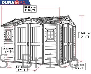 Caseta PVC Apex Pro Plus 249x326x234 cm - Duramax
