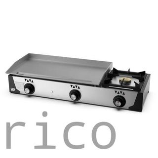 Plancha Gas Acero Laminado + Fogón Serie 100 - PLC8100F