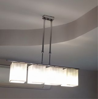 Pack lámparas de techo modernas metal y tela