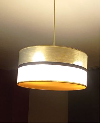 Pack lámparas de techo modernas metal y tela