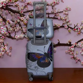 Maleta cabina + neceser mariposa