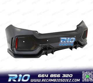 PARAGOLPES TRASERO HONDA CIVIC 16- LOOK TYPE R
