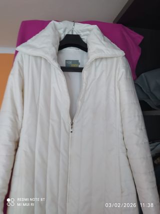 Plumífero blanco ONIX gabardina