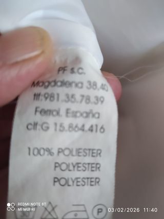 Plumífero blanco ONIX gabardina