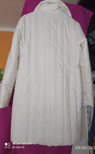 Plumífero blanco ONIX gabardina