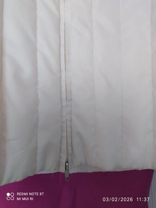 Plumífero blanco ONIX gabardina