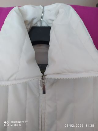 Plumífero blanco ONIX gabardina