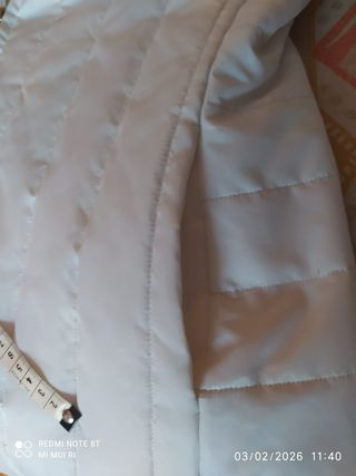 Plumífero blanco ONIX gabardina