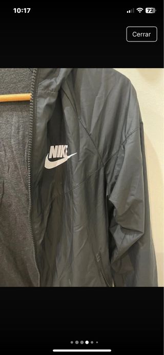 Chaqueta cortavientos Nike negra