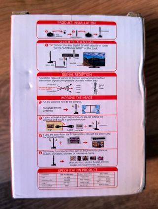 Antena HDTV Digital 4K Nueva en Caja