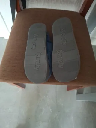 Zapatillas de casa hombre azul y gris