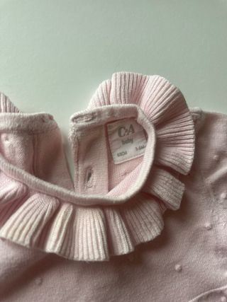 Vestido Bebé Rosa Bolinhas