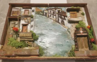 Quadro 3D Legno Dipinto paesaggio tridimensionale