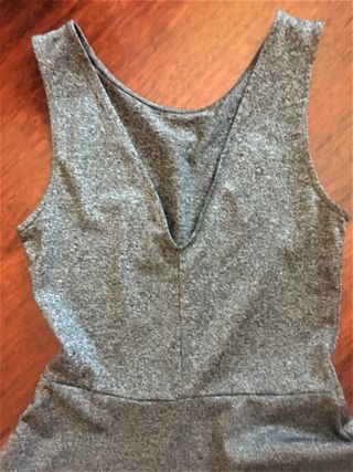 Vestido H&M Gris Jaspeado Skater Talla S