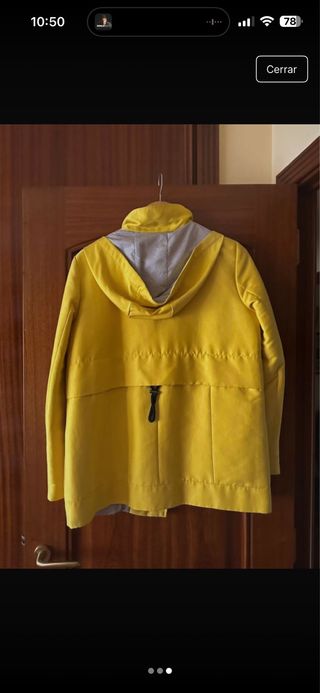 Abrigo Zara Amarillo Talla S