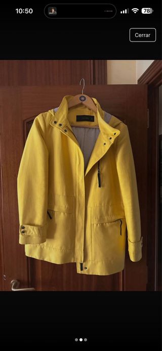 Abrigo Zara Amarillo Talla S