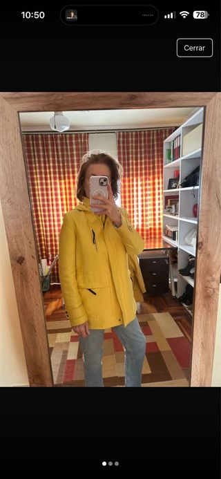 Abrigo Zara Amarillo Talla S