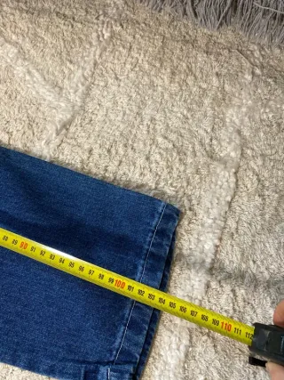 Fundamental Vaqueros Ancho Recto Mujer Azul