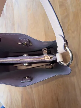 Bolso Coach Piel Beige Tipo Bucket