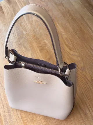 Bolso Coach Piel Beige Tipo Bucket