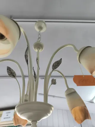 Lámpara de techo 5 luces beige